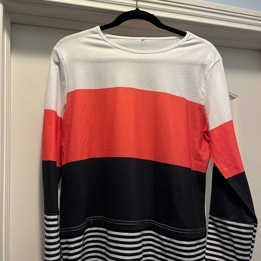 Colorblock Long Sleeve Top